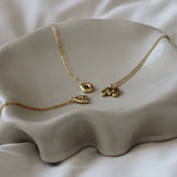 Bubbly Initial Necklace - Gold