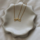 Bubbly Initial Necklace - Gold