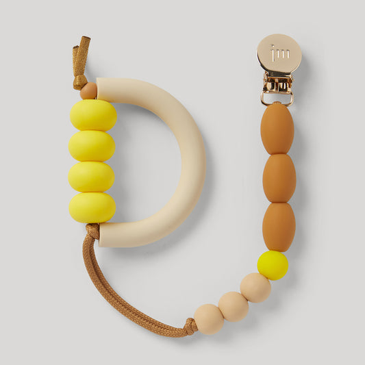 Arch  teether+clip set  in Honey